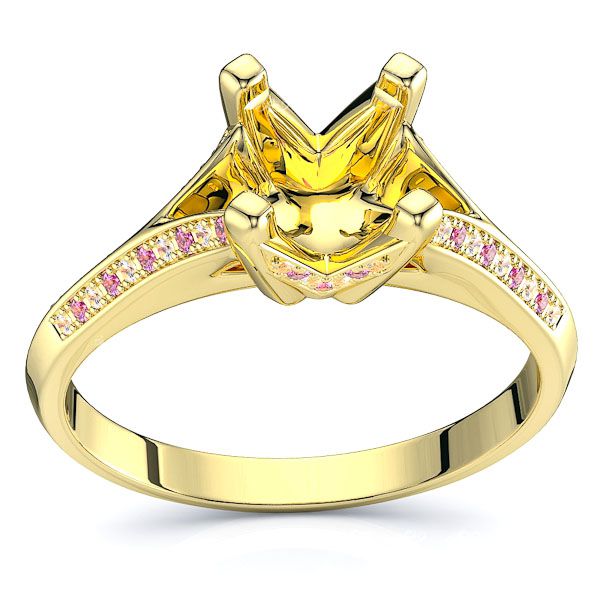 Yellow Diamond and Pink Sapphire