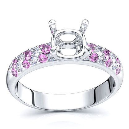 White Diamond and Pink Sapphire