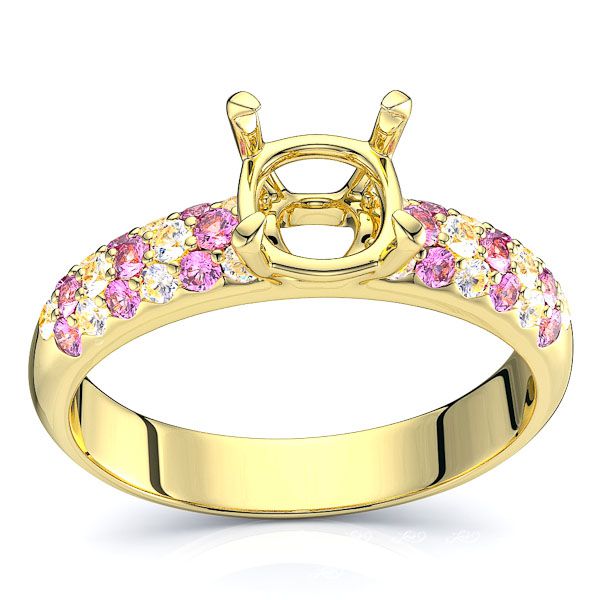 Yellow Diamond and Pink Sapphire
