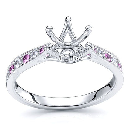 White Diamond and Pink Sapphire
