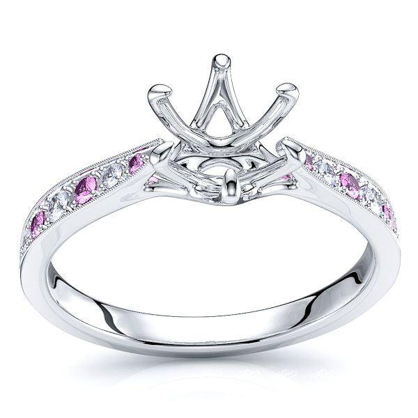 White Diamond and Pink Sapphire