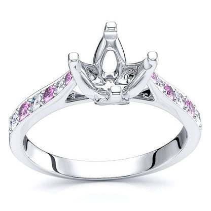 White Diamond and Pink Sapphire