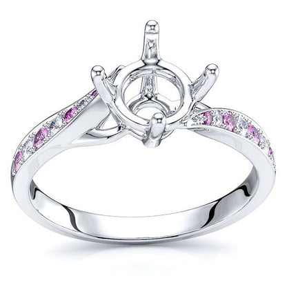 White Diamond and Pink Sapphire