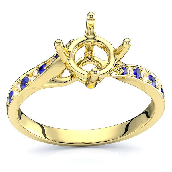 Yellow Diamond and Blue Sapphire