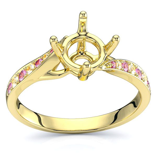 Yellow Diamond and Pink Sapphire