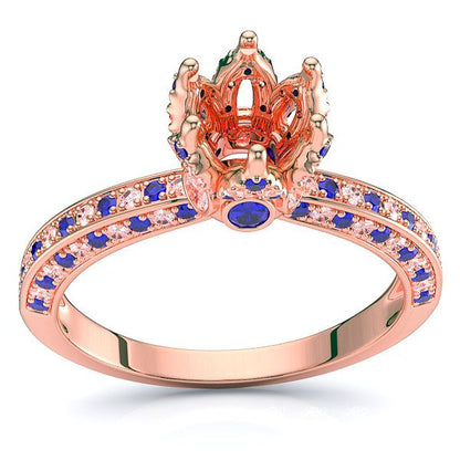 Rose Diamond and Blue Sapphire