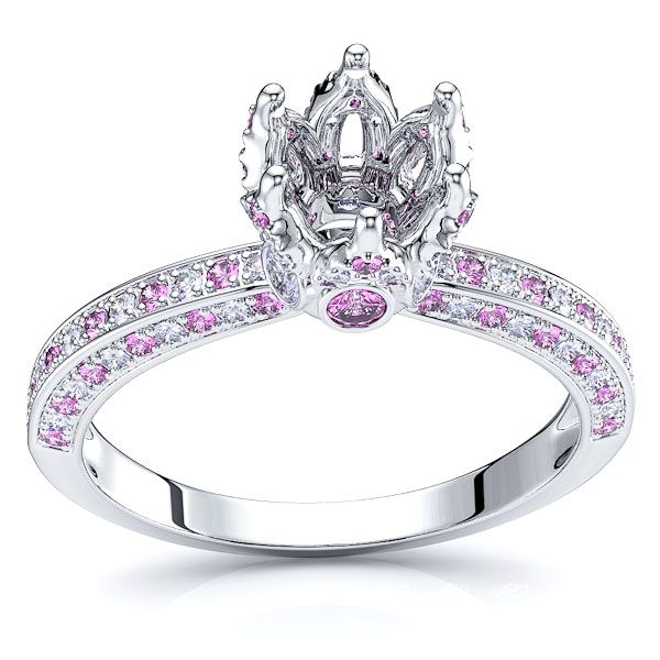 White Diamond and Pink Sapphire