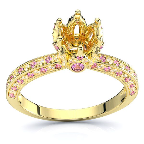 Yellow Diamond and Pink Sapphire