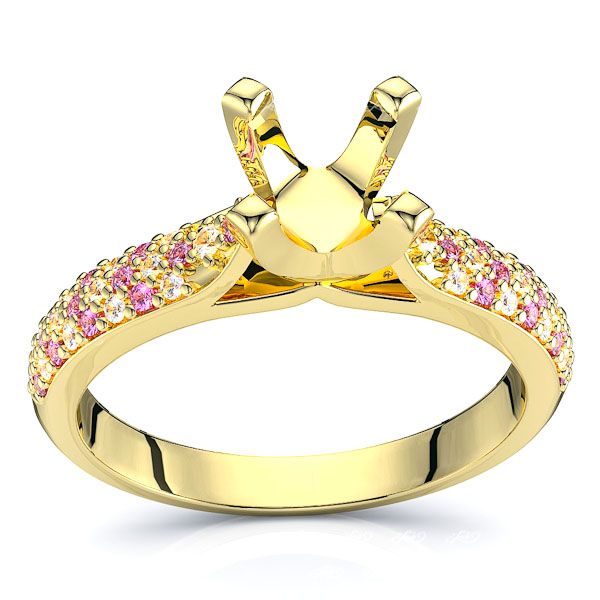Yellow Diamond and Pink Sapphire
