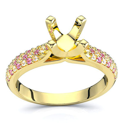 Yellow Diamond and Pink Sapphire