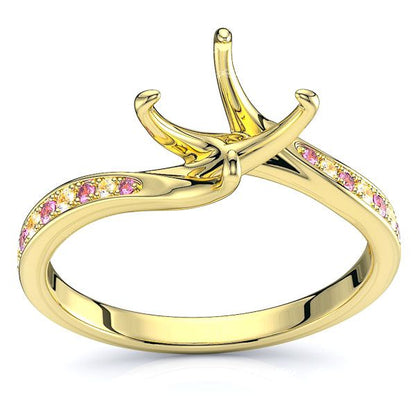 Yellow Diamond and Pink Sapphire