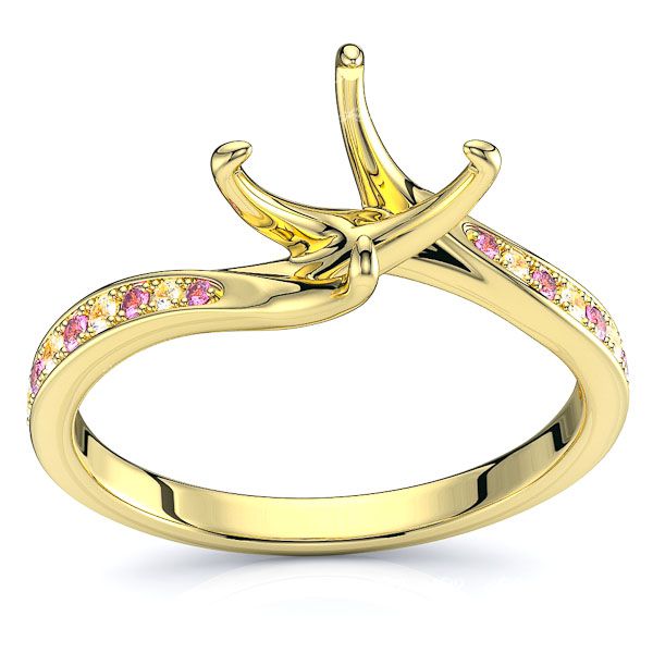 Yellow Diamond and Pink Sapphire