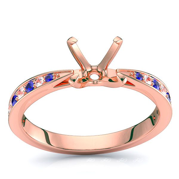 Rose Diamond and Blue Sapphire