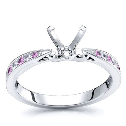 White Diamond and Pink Sapphire