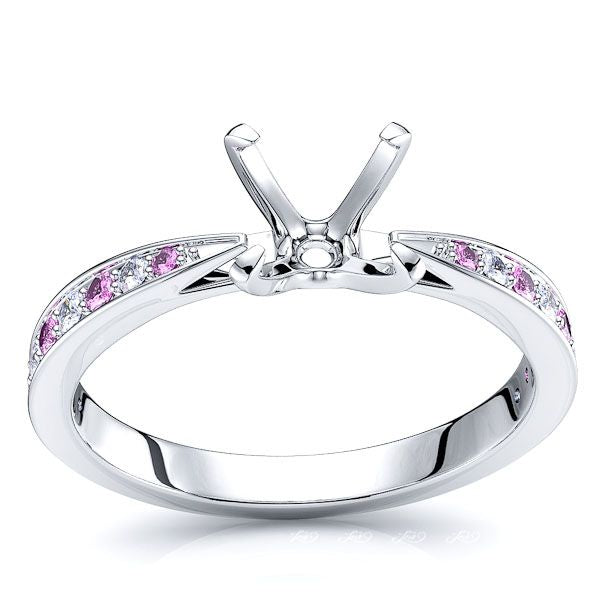 White Diamond and Pink Sapphire