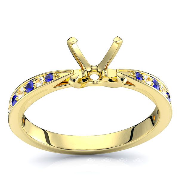 Yellow Diamond and Blue Sapphire