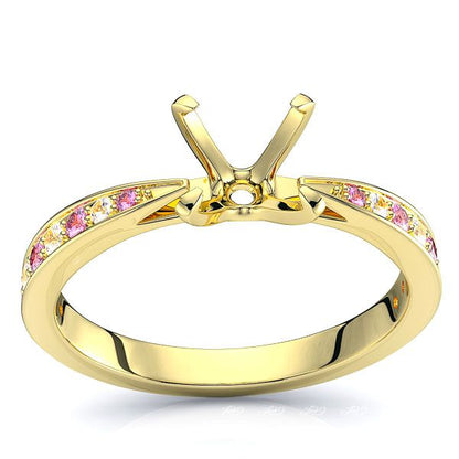 Yellow Diamond and Pink Sapphire