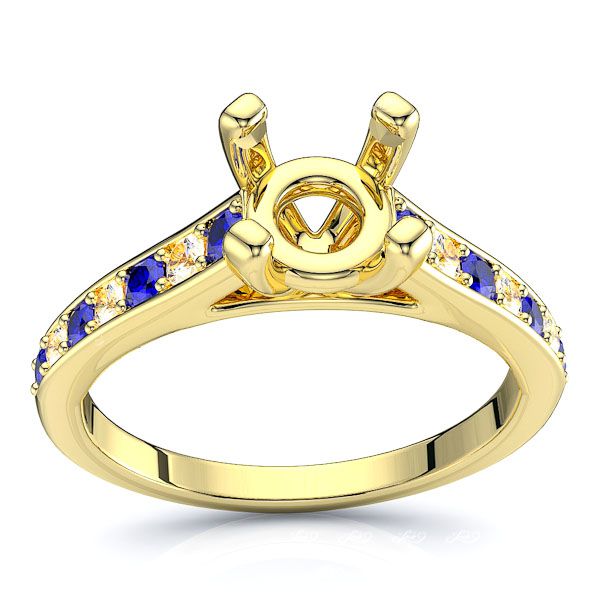 Yellow Diamond and Blue Sapphire