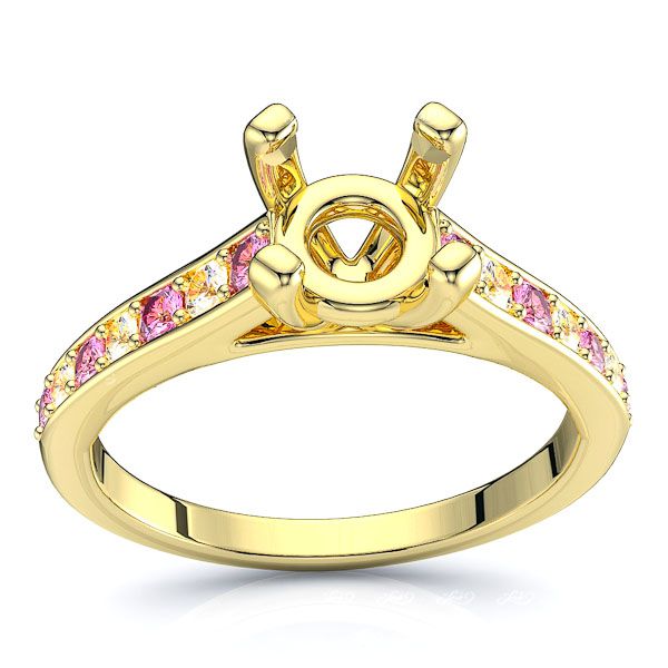 Yellow Diamond and Pink Sapphire