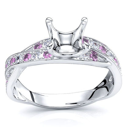 White Diamond and Pink Sapphire
