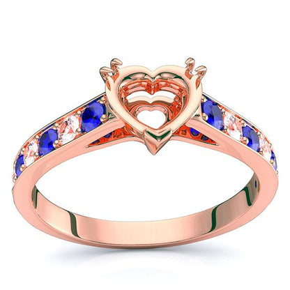 Rose Diamond and Blue Sapphire