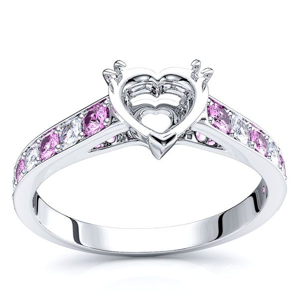 White Diamond and Pink Sapphire