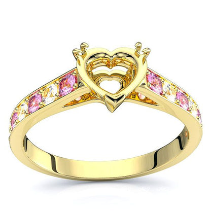 Yellow Diamond and Pink Sapphire