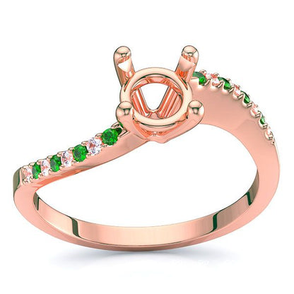 Rose Diamond and Emerald