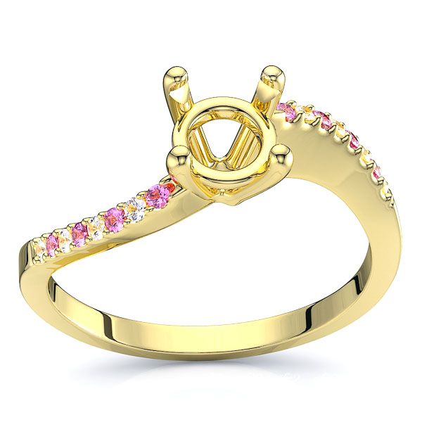 Yellow Diamond and Pink Sapphire