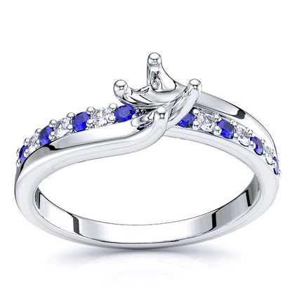 White Diamond and Blue Sapphire