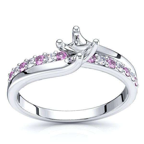 White Diamond and Pink Sapphire