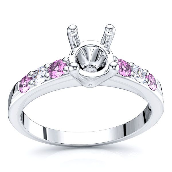 White Diamond and Pink Sapphire