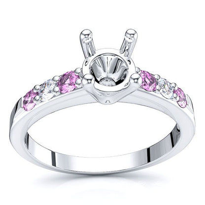 White Diamond and Pink Sapphire