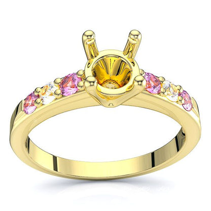Yellow Diamond and Pink Sapphire