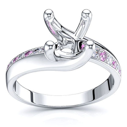 White Diamond and Pink Sapphire