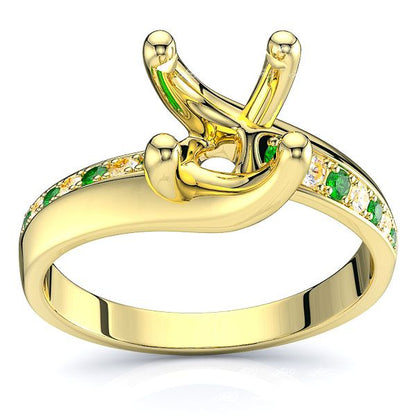 Yellow Diamond and Emerald