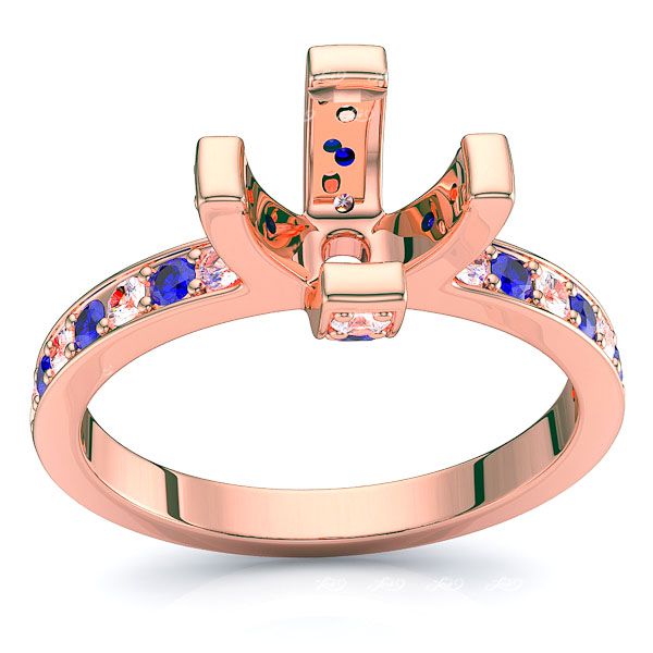 Rose Diamond and Blue Sapphire