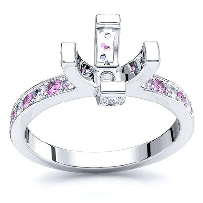 White Diamond and Pink Sapphire
