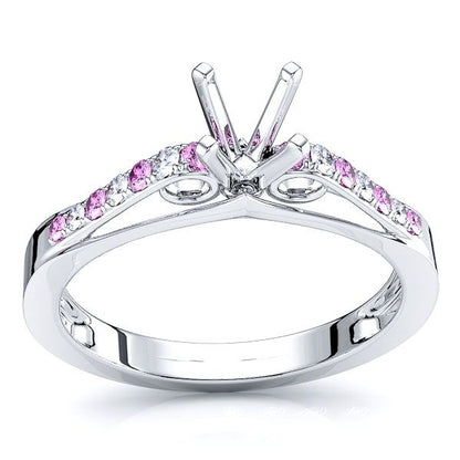 White Diamond and Pink Sapphire