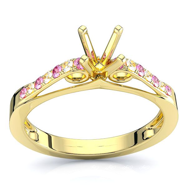 Yellow Diamond and Pink Sapphire