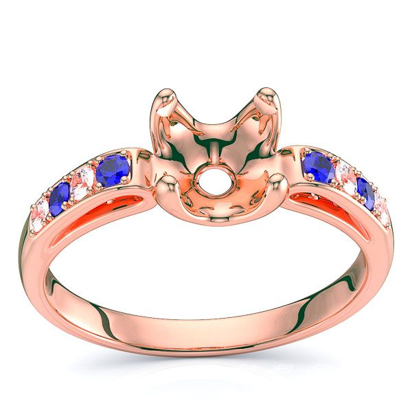Rose Diamond and Blue Sapphire