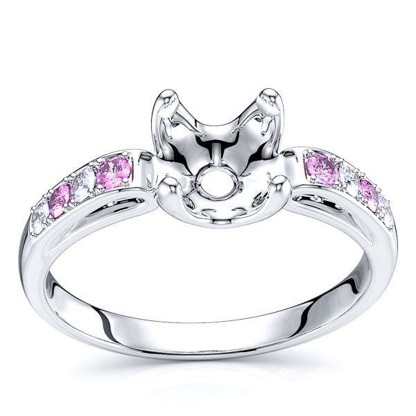 White Diamond and Pink Sapphire