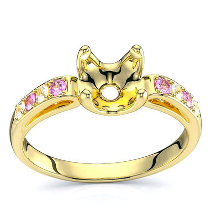 Yellow Diamond and Pink Sapphire
