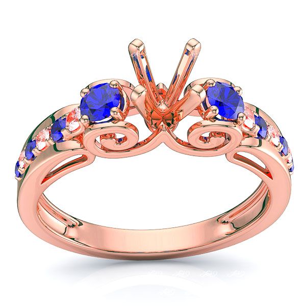 Rose Diamond and Blue Sapphire
