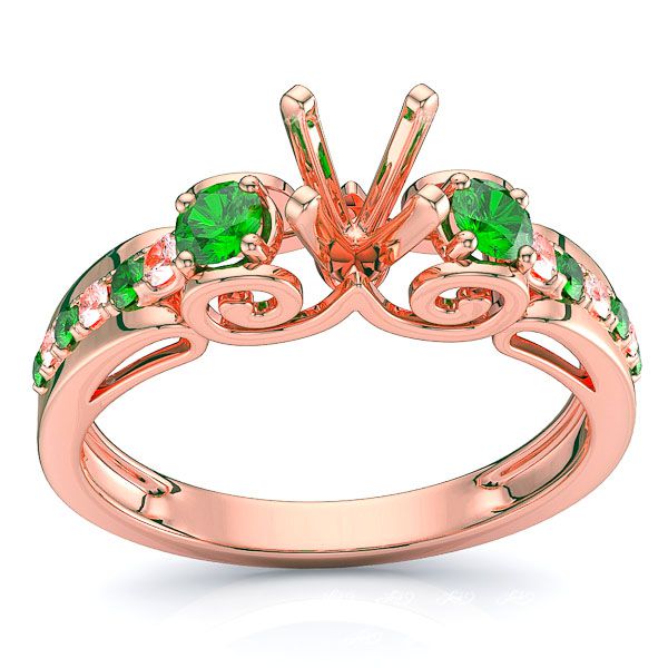 Rose Diamond and Emerald