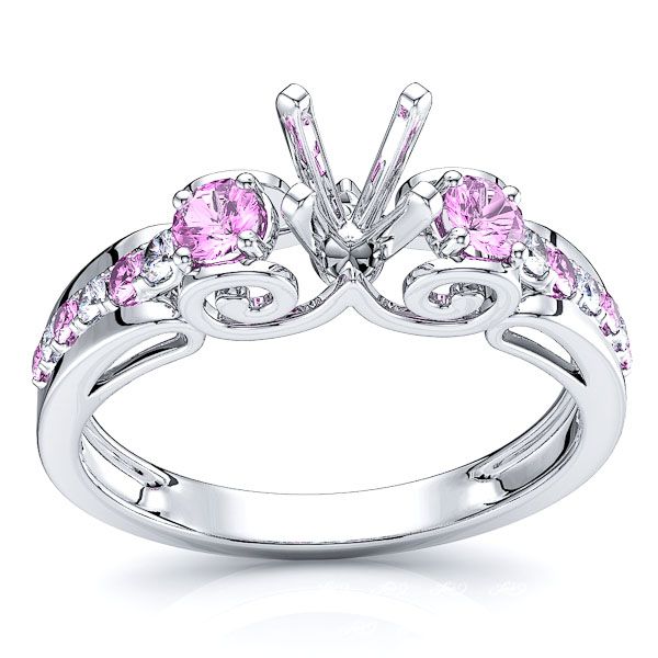 White Diamond and Pink Sapphire