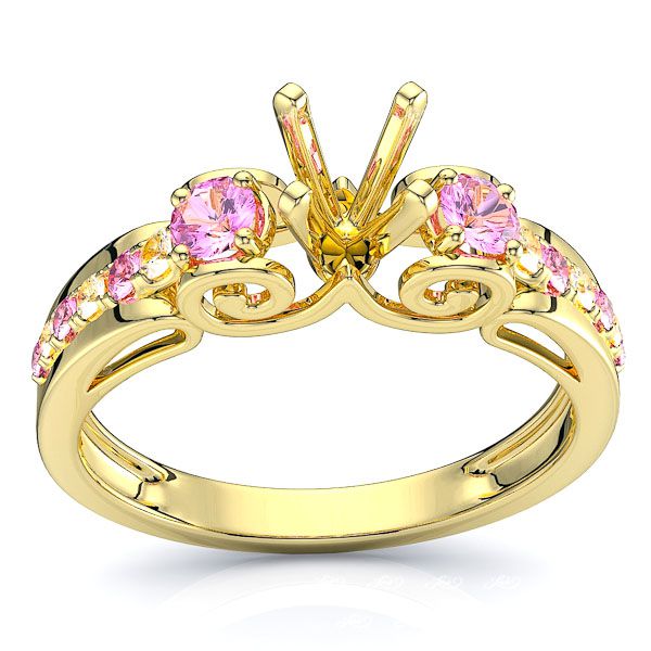 Yellow Diamond and Pink Sapphire