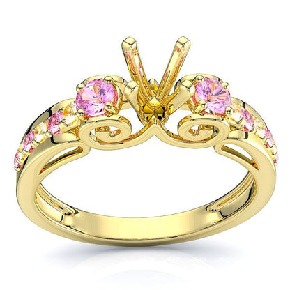 Yellow Diamond and Pink Sapphire