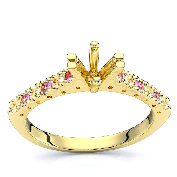 Yellow Diamond and Pink Sapphire