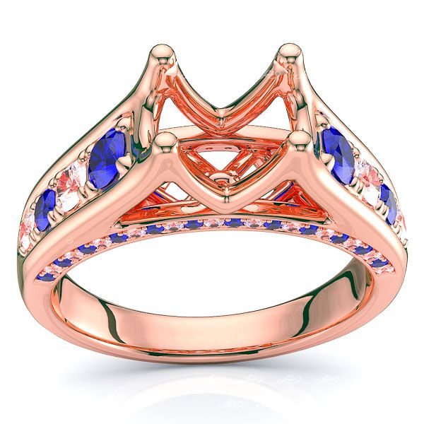 Rose Diamond and Blue Sapphire